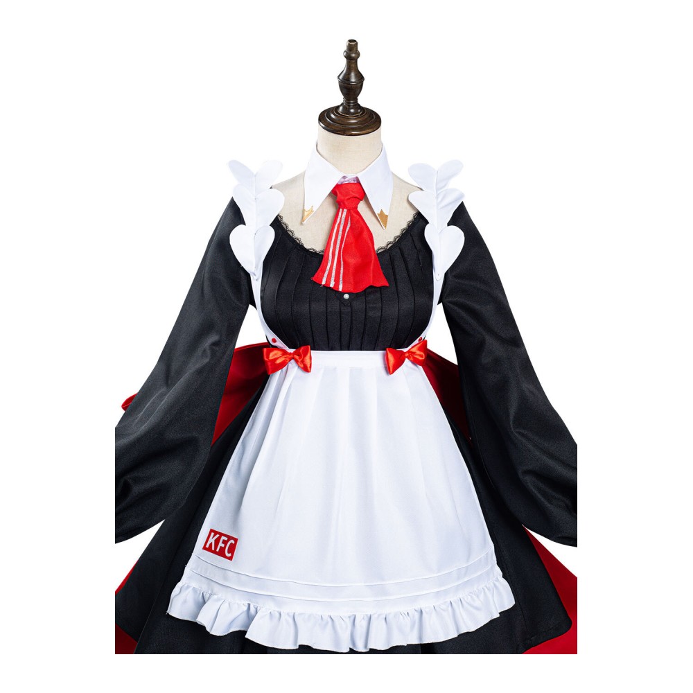 Genshin Impact x KFC Noelle Maid Dress Suit Cosplay Costume Halloween Carnival Outfit