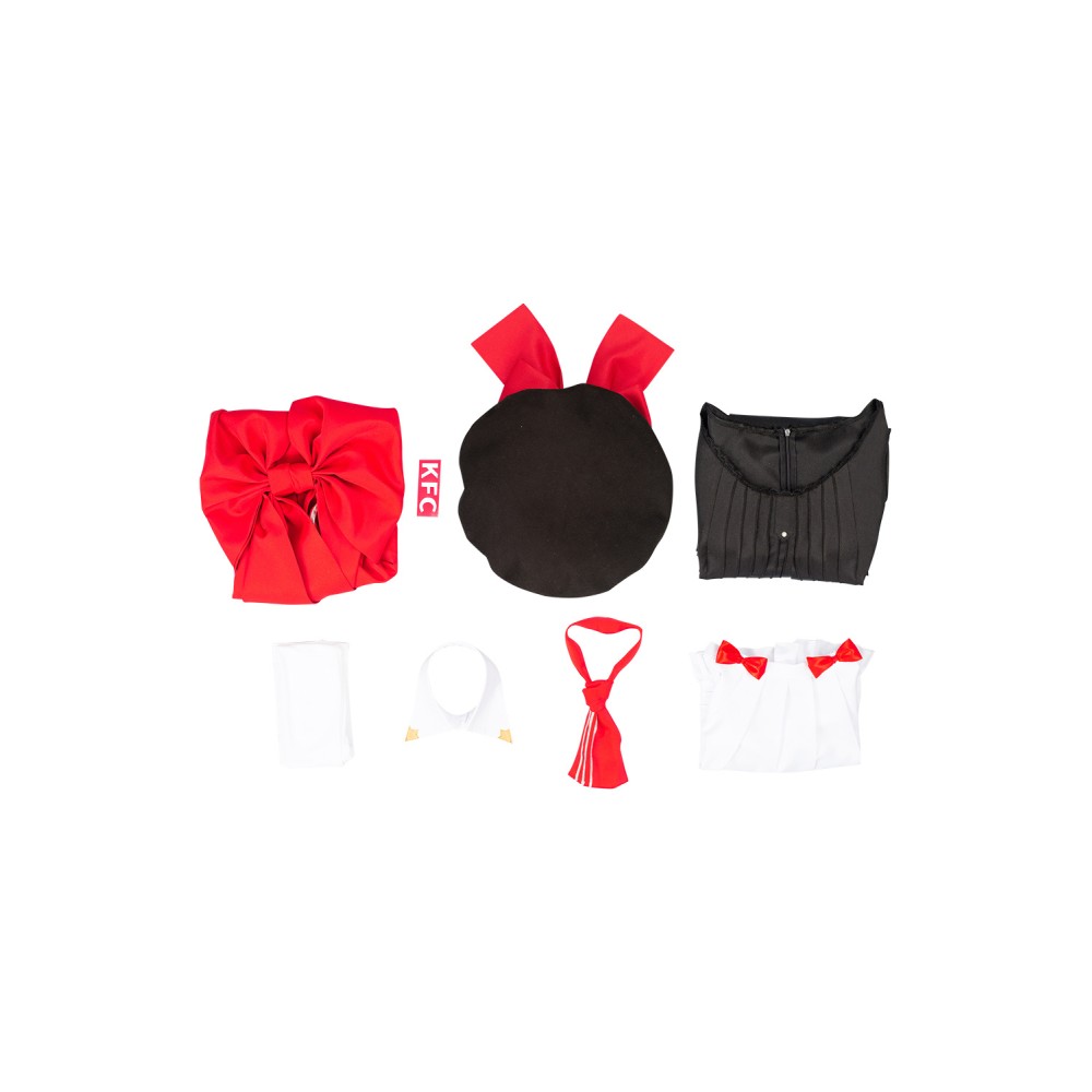 Genshin Impact x KFC Noelle Maid Dress Suit Cosplay Costume Halloween Carnival Outfit