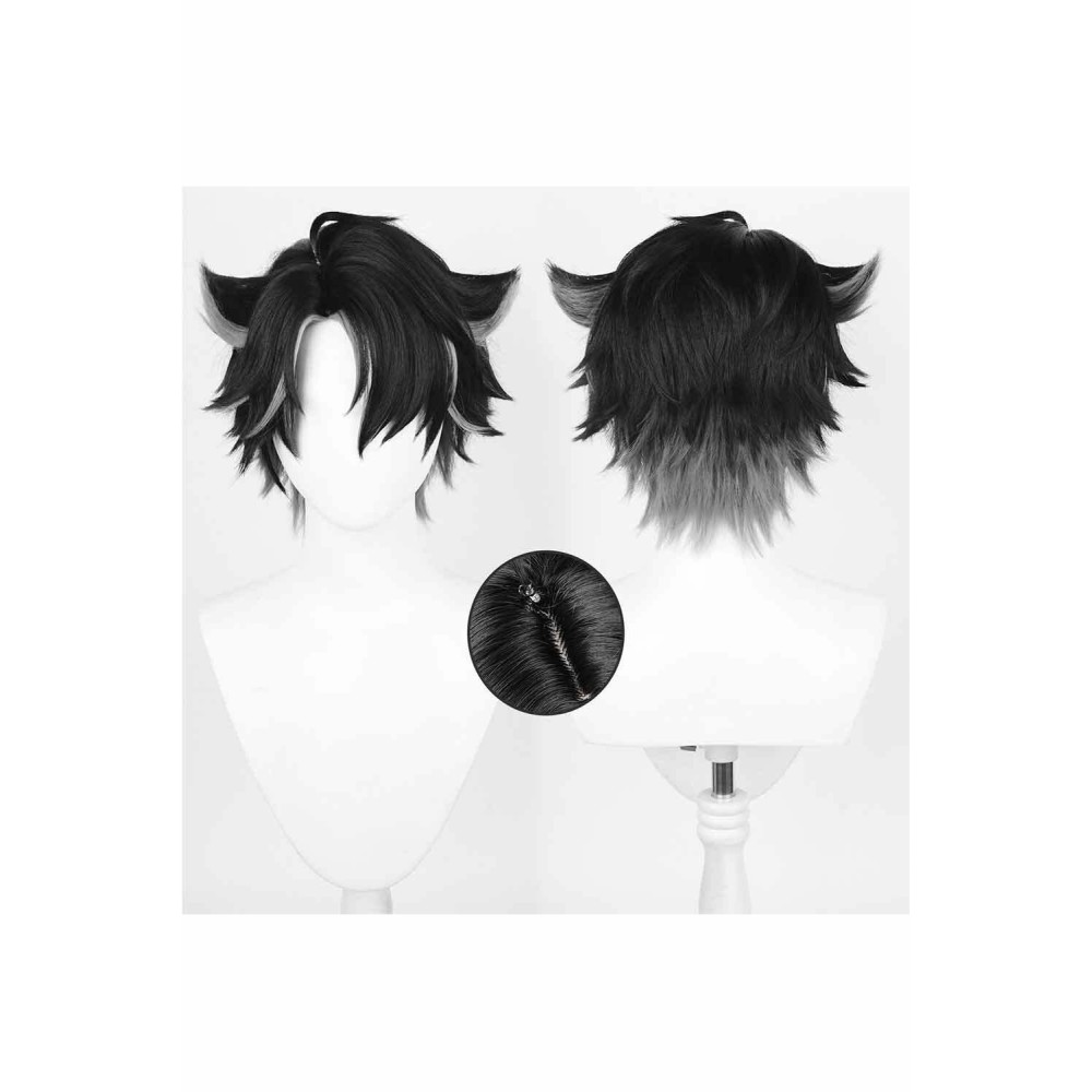 Genshin Impact Wriothesley Wig Heat Resistant Synthetic Hair Accessories Cosplay Costume Halloween Carnival