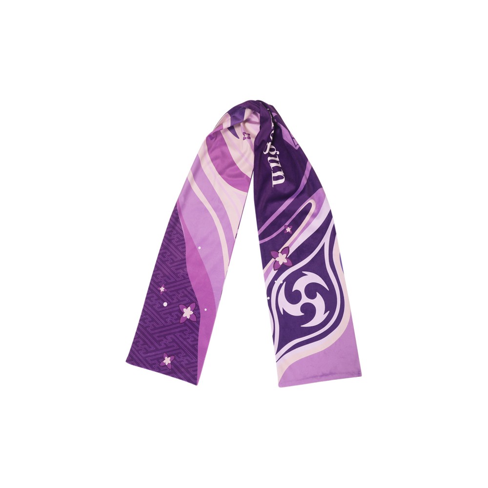 Genshin Impact Raiden Shogun Winter Plush Scarf Accessories Original Design Cosplay Costume Halloween Carnival