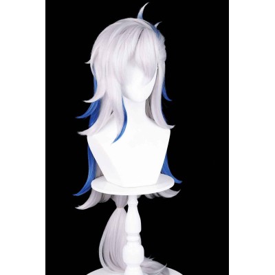 Genshin Impact Neuvillette Wig Heat Resistant Synthetic Hair Accessories Cosplay Costume Halloween Carnival