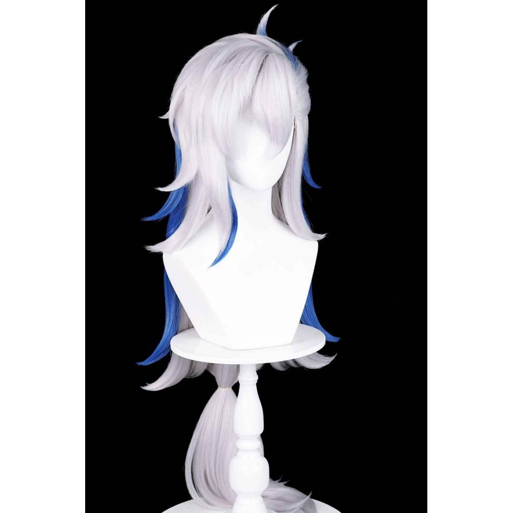 Genshin Impact Neuvillette Wig Heat Resistant Synthetic Hair Accessories Cosplay Costume Halloween Carnival
