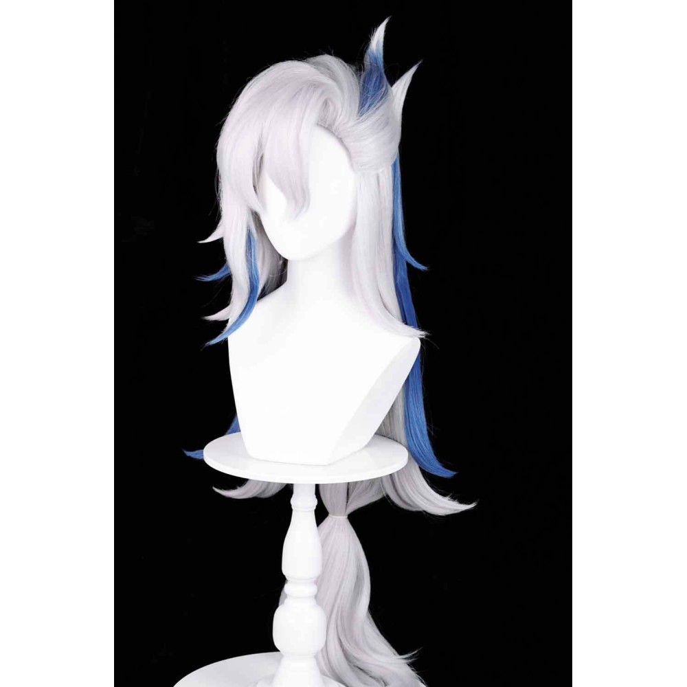 Genshin Impact Neuvillette Wig Heat Resistant Synthetic Hair Accessories Cosplay Costume Halloween Carnival