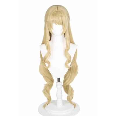 Genshin Impact Navia Wig Heat Resistant Synthetic Hair Accessories Cosplay Costume Halloween Carnival
