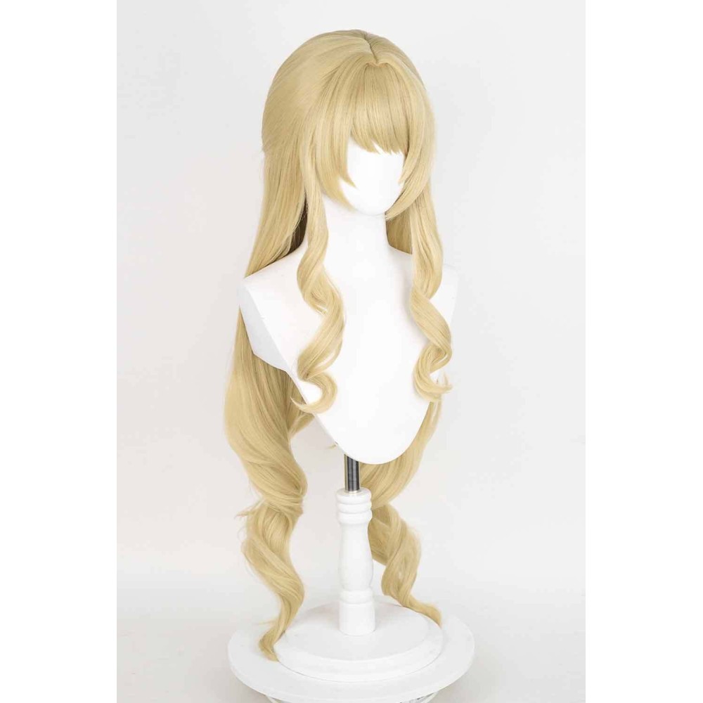 Genshin Impact Navia Wig Heat Resistant Synthetic Hair Accessories Cosplay Costume Halloween Carnival