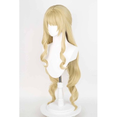 Genshin Impact Navia Wig Heat Resistant Synthetic Hair Accessories Cosplay Costume Halloween Carnival