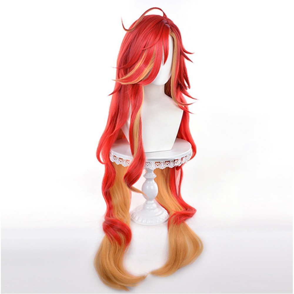 Genshin Impact Mavuika Wig Heat Resistant Synthetic Hair Party Props Cosplay Costume Halloween Carnival