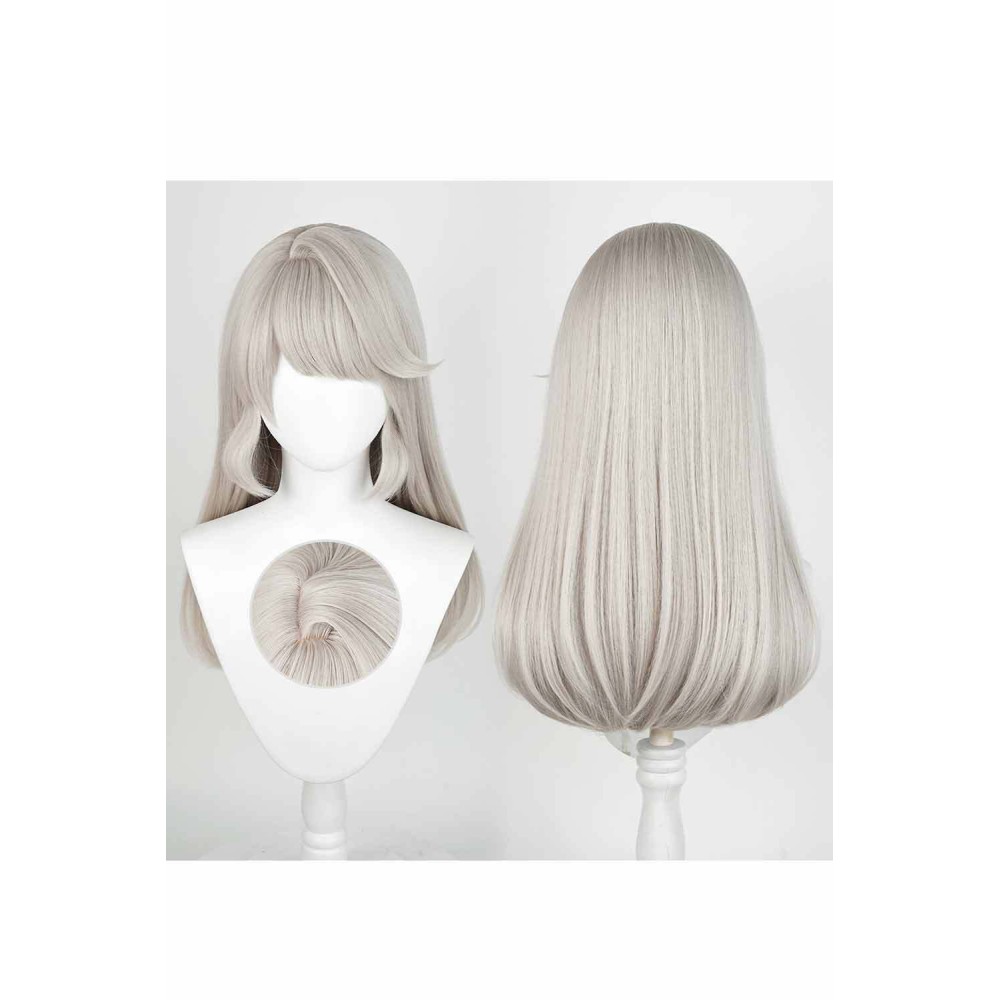 Genshin Impact Lynette Childhood Wig Heat Resistant Synthetic Hair Accessories Cosplay Costume Halloween Carnival