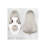 Genshin Impact Lynette Childhood Wig Heat Resistant Synthetic Hair Accessories Cosplay Costume Halloween Carnival
