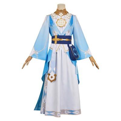 Genshin Impact Lumine Knight of Flowers Cosplay Costume Halloween Carnival Outfit