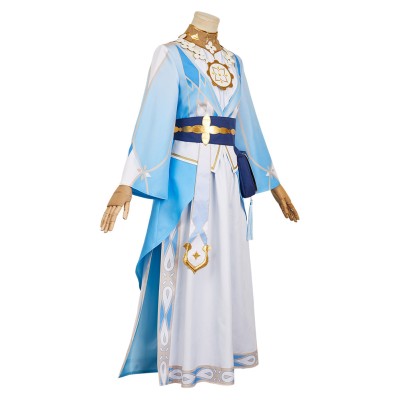 Genshin Impact Lumine Knight of Flowers Cosplay Costume Halloween Carnival Outfit