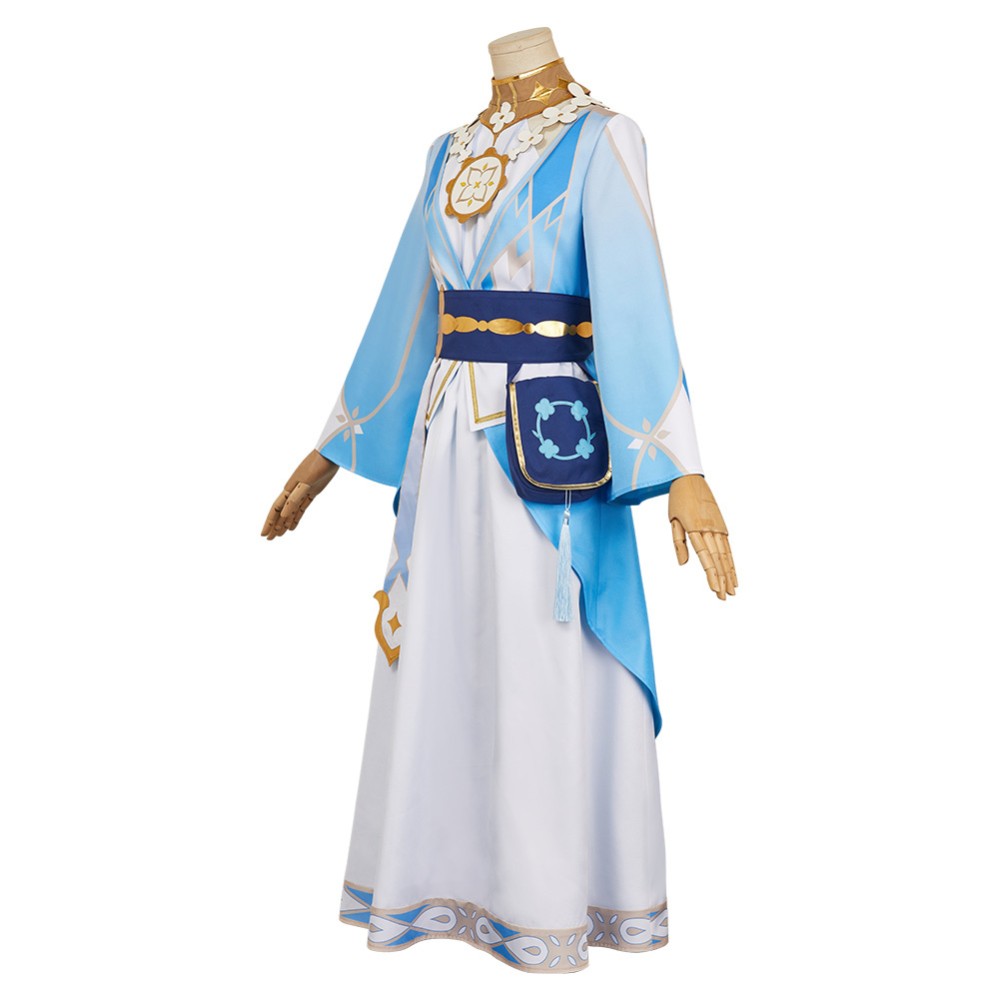 Genshin Impact Lumine Knight of Flowers Cosplay Costume Halloween Carnival Outfit