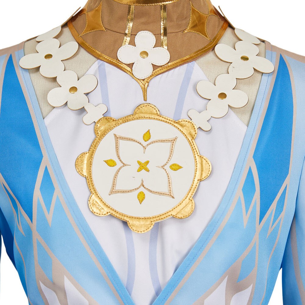 Genshin Impact Lumine Knight of Flowers Cosplay Costume Halloween Carnival Outfit