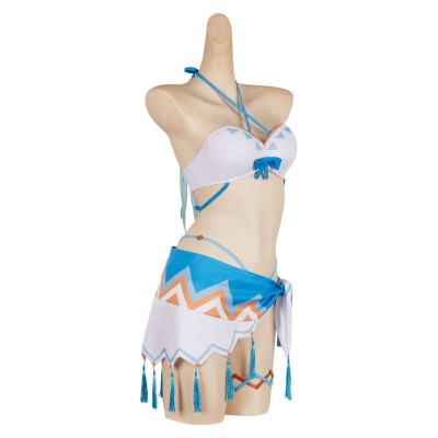 Genshin Impact Lumine 2 Pics Swimsuit Cosplay Costume Halloween Carnival Outfit