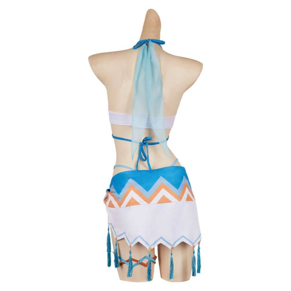 Genshin Impact Lumine 2 Pics Swimsuit Cosplay Costume Halloween Carnival Outfit