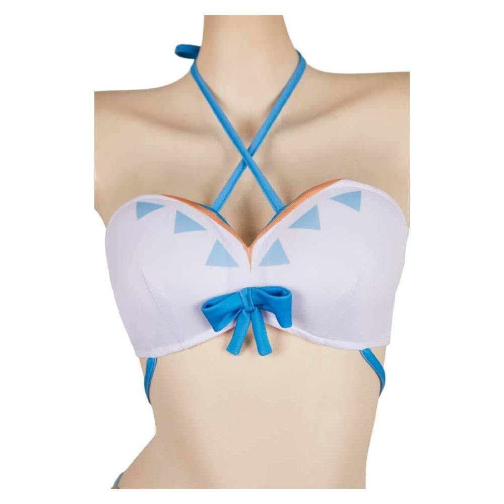 Genshin Impact Lumine 2 Pics Swimsuit Cosplay Costume Halloween Carnival Outfit