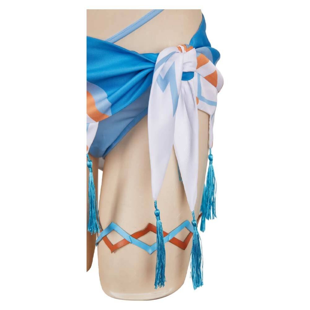 Genshin Impact Lumine 2 Pics Swimsuit Cosplay Costume Halloween Carnival Outfit