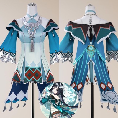 Genshin Impact Lan Yan Fullset Cosplay Costume Halloween Carnival Outfit