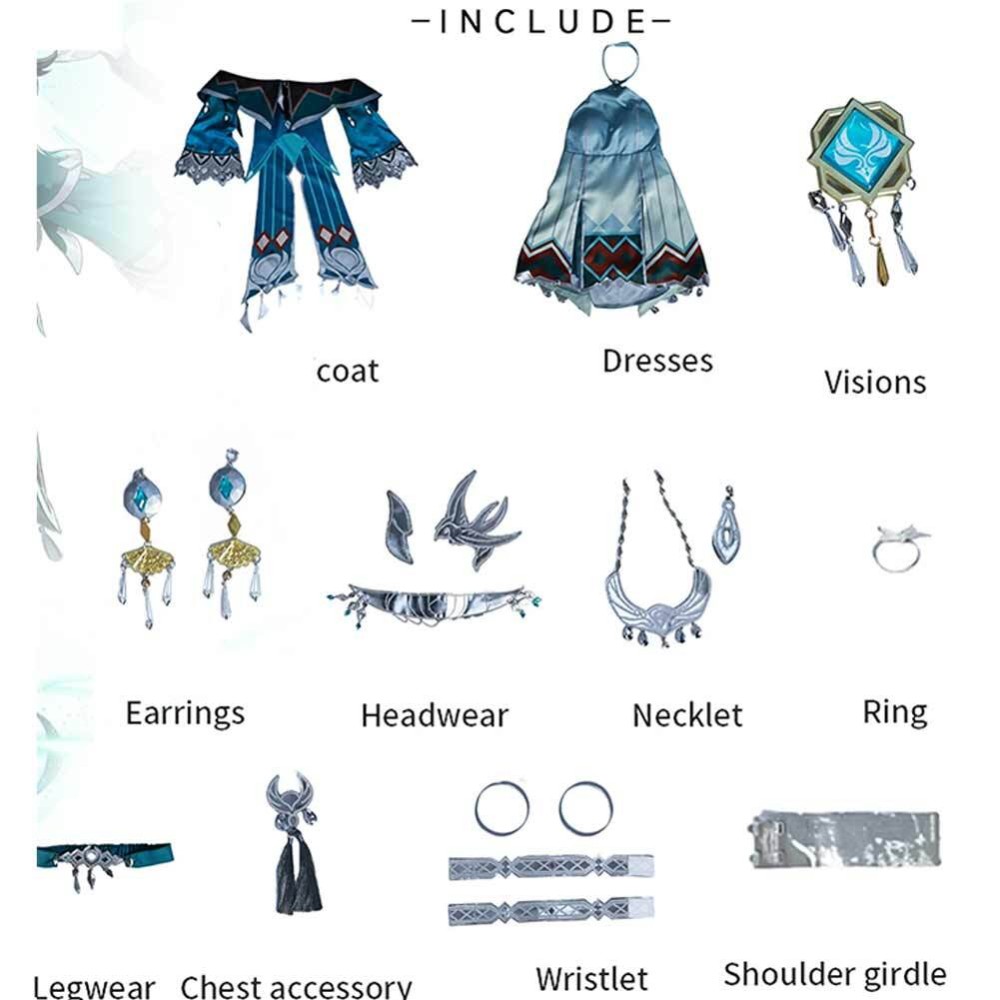 Genshin Impact Lan Yan Fullset Cosplay Costume Halloween Carnival Outfit