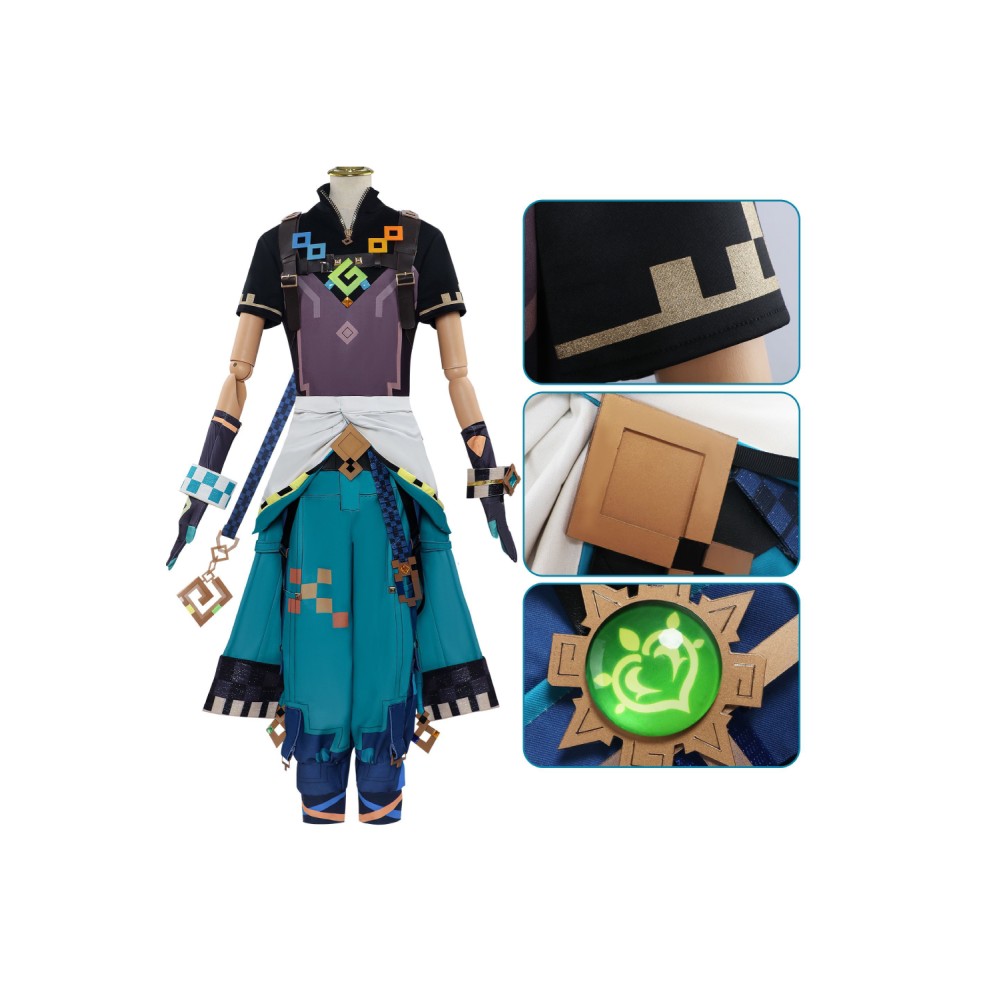 Genshin Impact Kinich Natlan Suit Cosplay Costume Halloween Carnival Outfit