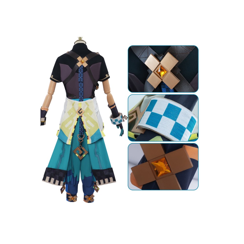 Genshin Impact Kinich Natlan Suit Cosplay Costume Halloween Carnival Outfit