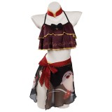 Genshin Impact Hu Tao Party Swimsuit Set Festival Cosplay Costume Halloween Carnival