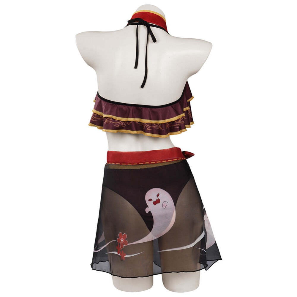 Genshin Impact Hu Tao Party Swimsuit Set Festival Cosplay Costume Halloween Carnival