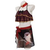Genshin Impact Hu Tao Party Swimsuit Set Festival Cosplay Costume Halloween Carnival