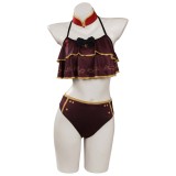 Genshin Impact Hu Tao Party Swimsuit Set Festival Cosplay Costume Halloween Carnival