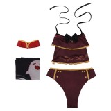 Genshin Impact Hu Tao Party Swimsuit Set Festival Cosplay Costume Halloween Carnival