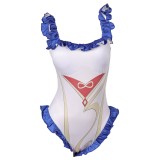 Genshin Impact Ganyu White One-piece Swimsuit Suit Cosplay Costume Halloween Carnival Outfit