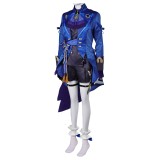 Genshin Impact Furina de Fontaine Blue Uniform Suit Cosplay Costume Halloween Carnival Outfit