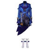 Genshin Impact Furina de Fontaine Blue Uniform Suit Cosplay Costume Halloween Carnival Outfit