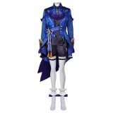 Genshin Impact Furina de Fontaine Blue Uniform Suit Cosplay Costume Halloween Carnival Outfit