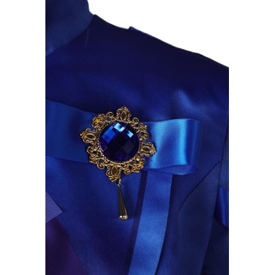 Genshin Impact Furina de Fontaine Blue Uniform Suit Cosplay Costume Halloween Carnival Outfit