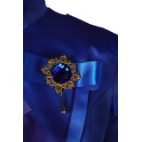 Genshin Impact Furina de Fontaine Blue Uniform Suit Cosplay Costume Halloween Carnival Outfit