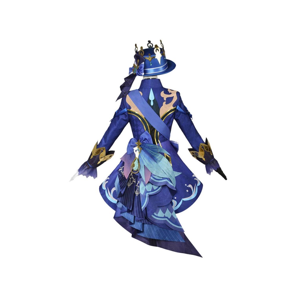 Genshin Impact Focalors Furina Black Version Suit Cosplay Costume Halloween Carnival Outfit