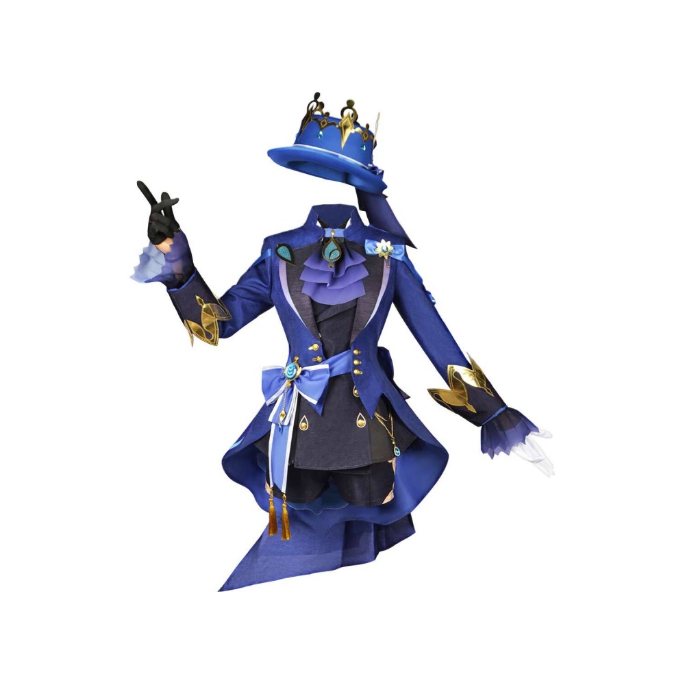 Genshin Impact Focalors Furina Black Version Suit Cosplay Costume Halloween Carnival Outfit