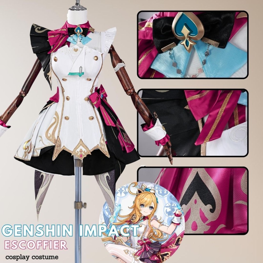Genshin Impact Escoffier Fullset Cosplay Costume Halloween Carnival Outfit