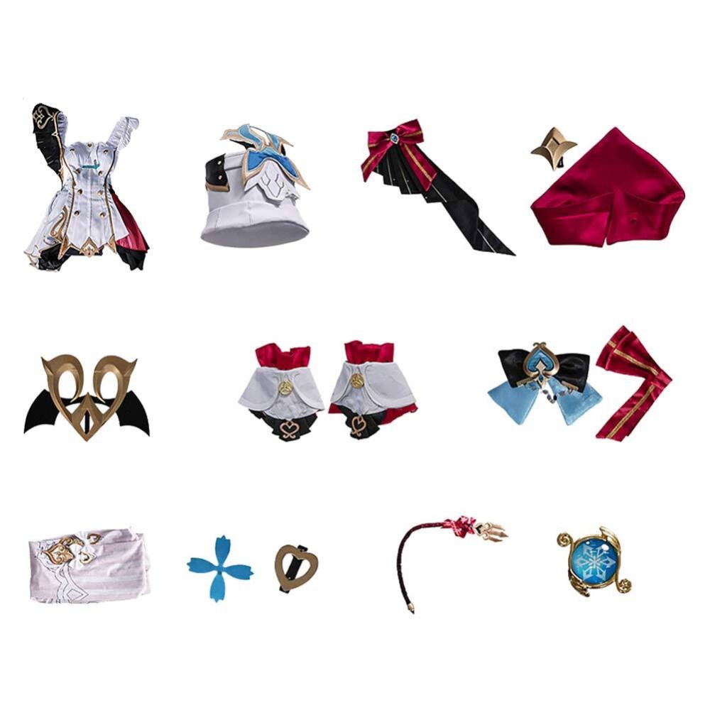 Genshin Impact Escoffier Fullset Cosplay Costume Halloween Carnival Outfit
