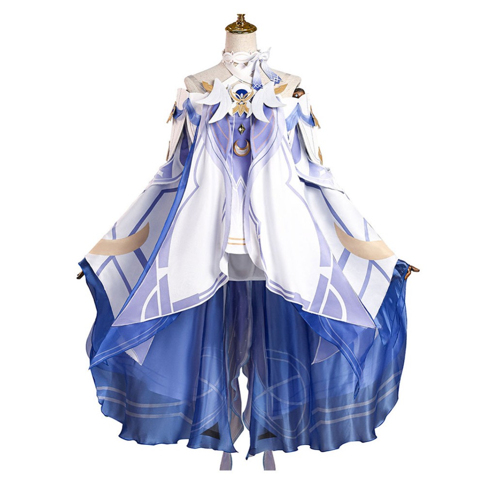 Genshin Impact Columbina Women Dress Cosplay Costume Halloween Carnival