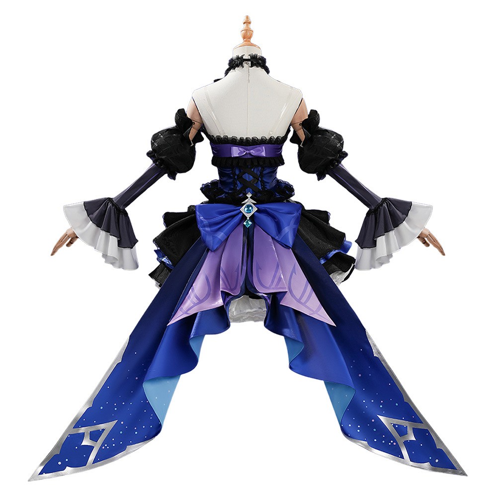 Genshin Impact Clorinde Purple Dress Cosplay Costume Halloween Carnival Outfit