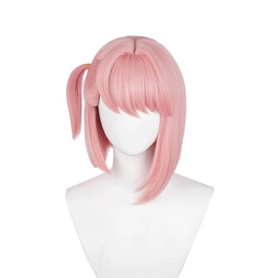 Genshin Impact Charlotte Wig Heat Resistant Synthetic Hair Accessories Cosplay Costume Halloween Carnival