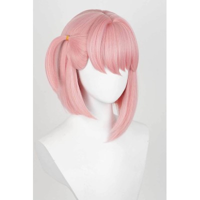 Genshin Impact Charlotte Wig Heat Resistant Synthetic Hair Accessories Cosplay Costume Halloween Carnival