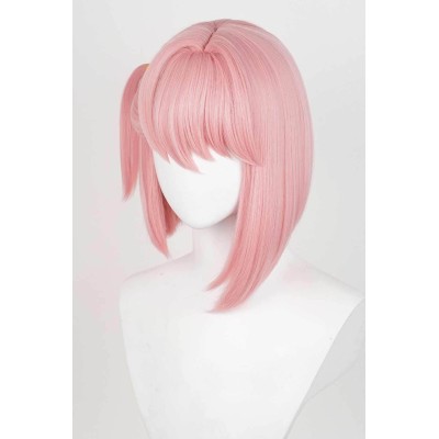 Genshin Impact Charlotte Wig Heat Resistant Synthetic Hair Accessories Cosplay Costume Halloween Carnival