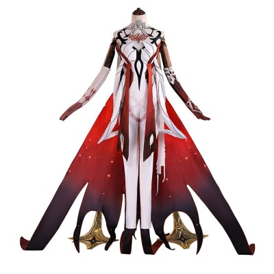 Genshin Impact Asmoday Red With Cloak Cosplay Costume Halloween Carnival Outfit