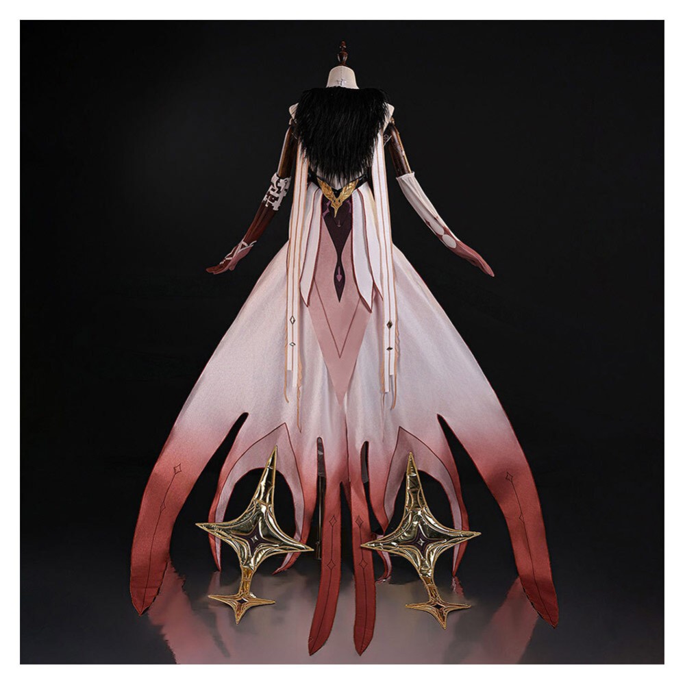 Genshin Impact Asmoday Red With Cloak Cosplay Costume Halloween Carnival Outfit