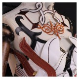 Genshin Impact Asmoday Red With Cloak Cosplay Costume Halloween Carnival Outfit