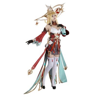 Genshin Impact Alice Fullset Party Cosplay Costume Halloween Carnival Outfit