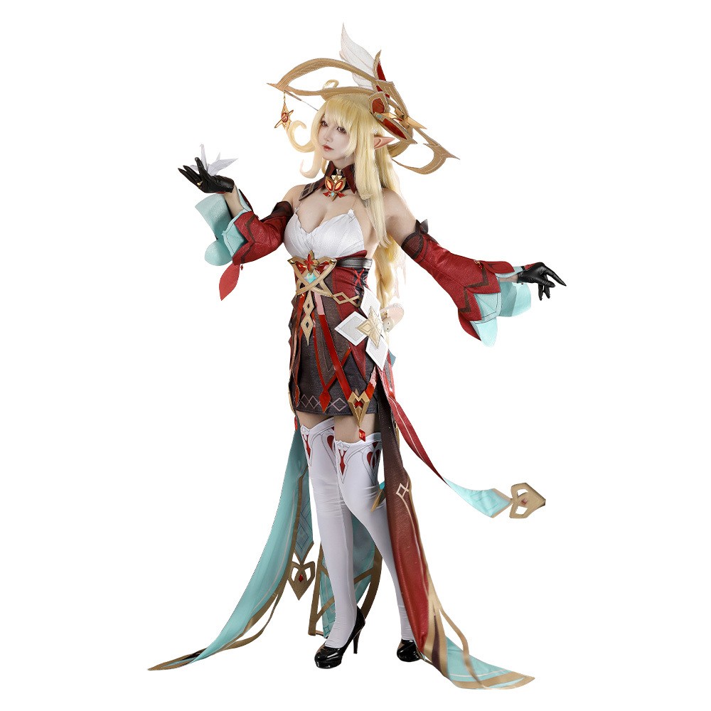 Genshin Impact Alice Fullset Party Cosplay Costume Halloween Carnival Outfit